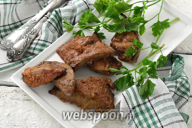 Свиная печень в муке на сковороде: рецепт с фото пошагово