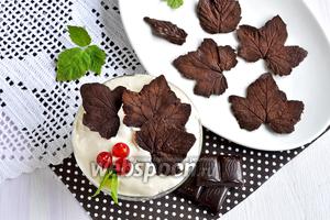 Фото совета Как сделать шоколадные листья