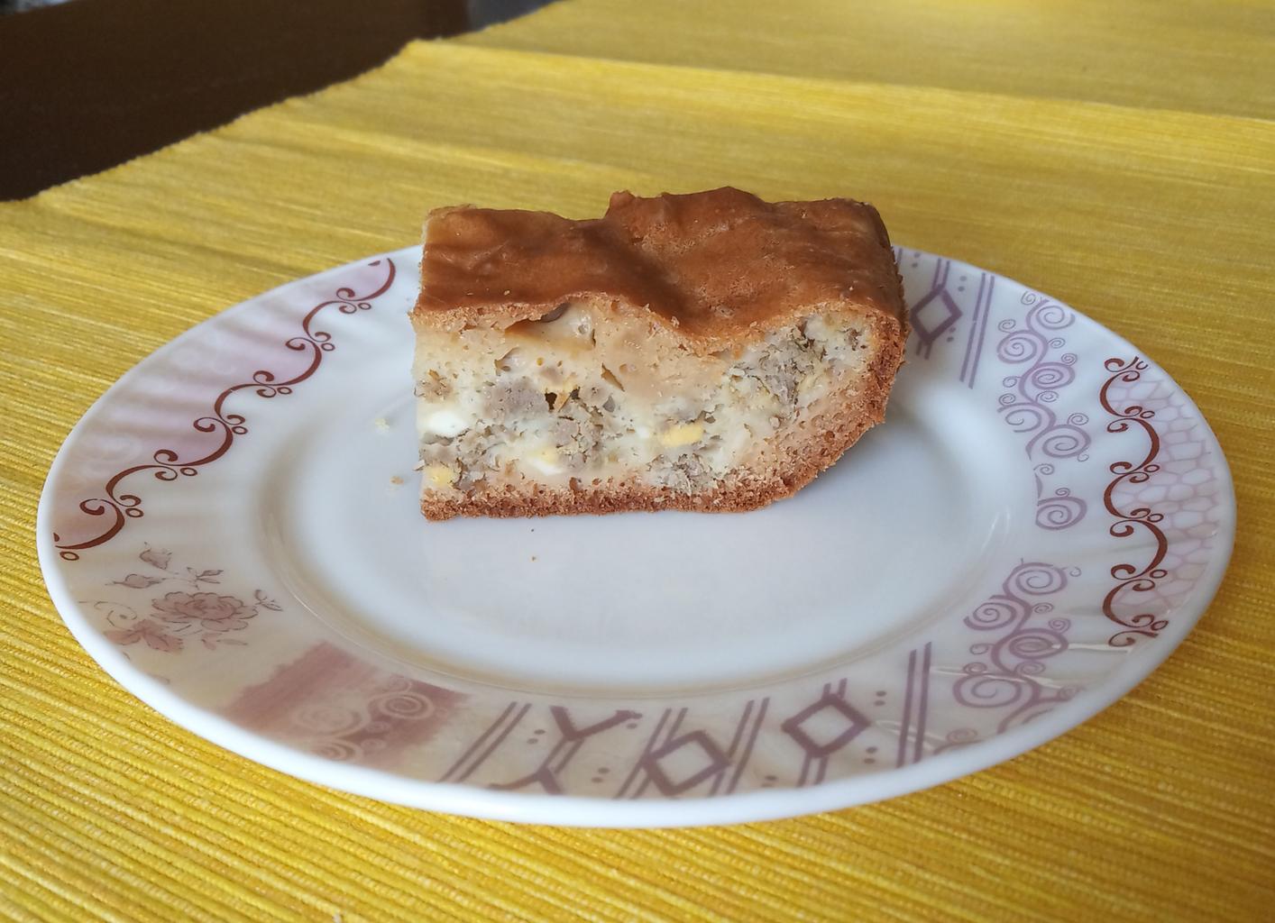 Кефирный пирог с сосисками Эстетик