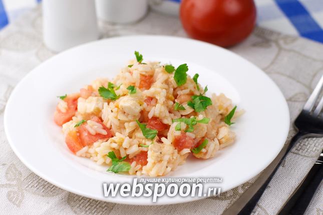 Фото Салат с курицей и рисом
