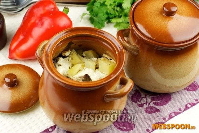 Фото Горшочки с куриной печенью и овощами