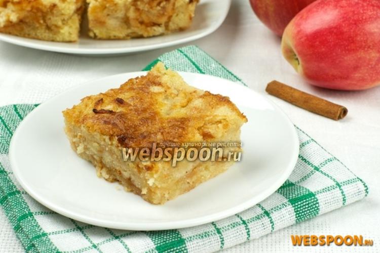 Фото Насыпной яблочный пирог
