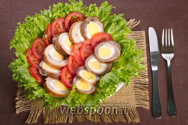 Фото Мясной рулет с яйцами