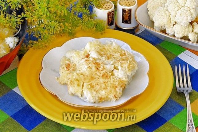 Фото Цветная капуста с сыром и майонезом