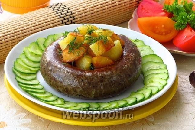 Фото Кровяная колбаса с гречкой