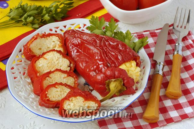 Фото Перец фаршированный брынзой и яйцом