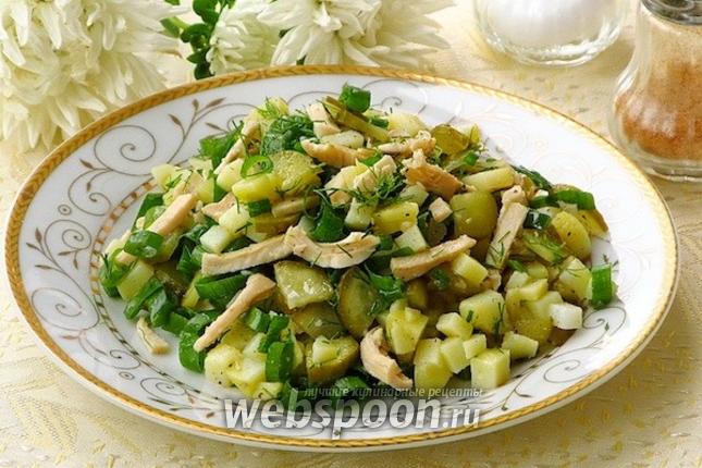 Фото Салат из кальмаров с овощами