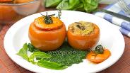 Фото рецепта Запечённые помидоры с зелёным соусом
