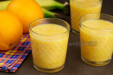 Фото рецепта Смузи из апельсинов и банана