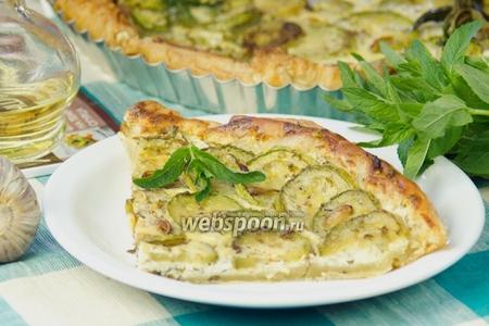 Фото рецепта Тарт с кабачками, фетой и зеленью