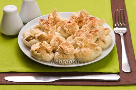 Фото рецепта Мешочки с мясом и грибами
