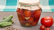 Фото рецепта Консервированные помидоры с розмарином и чесноком