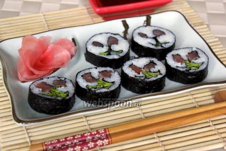 Фото рецепта Роллы кадзари «вишня»