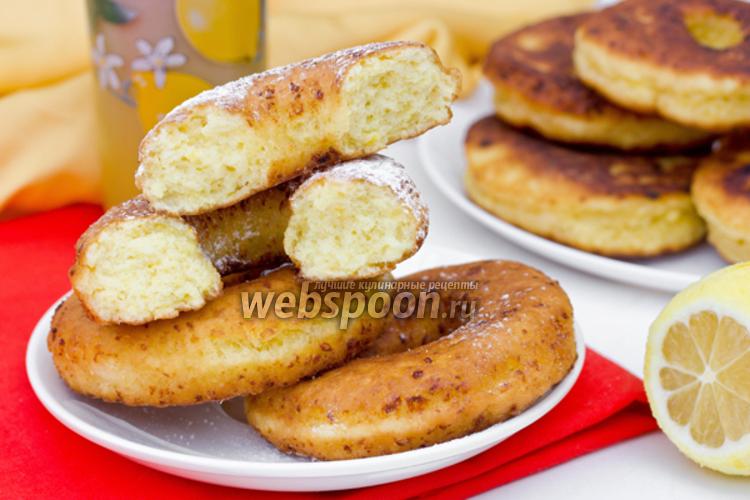 Фото Творожные лимонные пончики