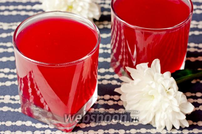 Фото Кисель из клюквы и чёрной смородины