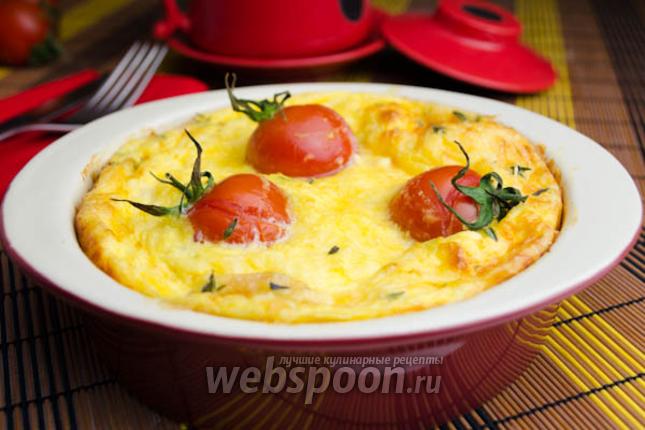Фото Фриттата с сыром и помидорами