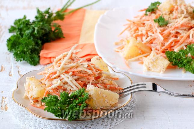 Фото Салат из сельдерея моркови и ананасов