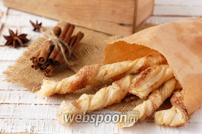 Фото Слоёные палочки с корицей в микроволновке
