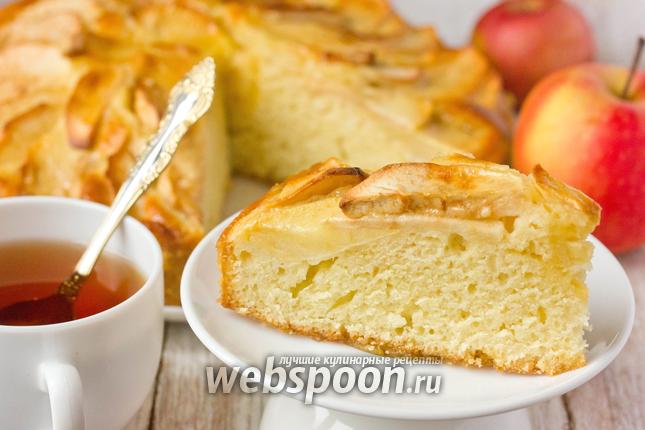 Фото Яблочный пирог со сливочной заливкой