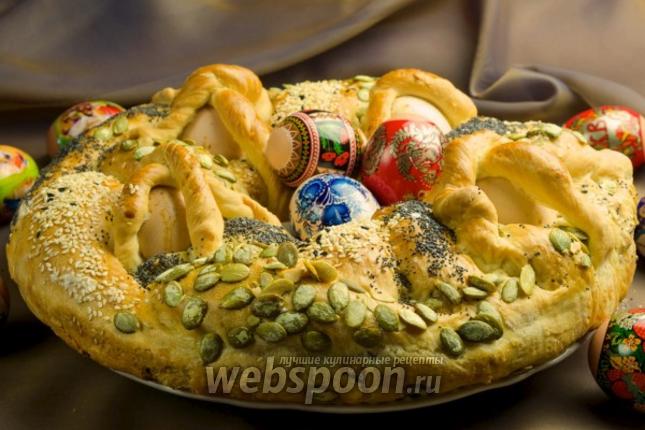 Фото Пасхальный венок с начинкой