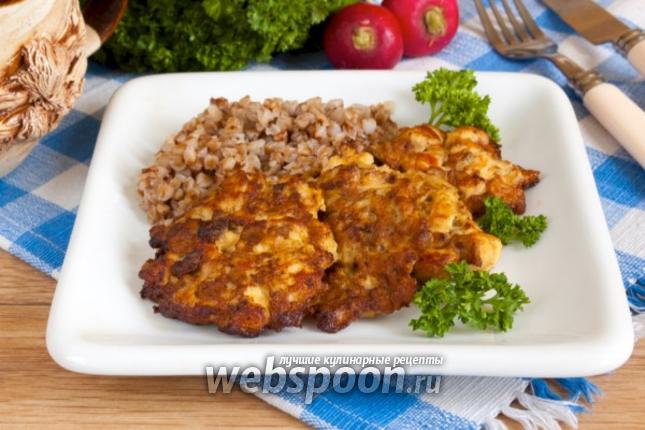 Фото Куриные оладьи с шампиньонами