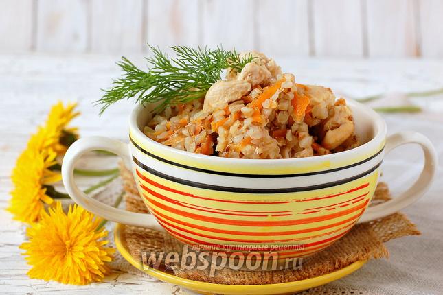 Фото Куриное филе с гречкой в мультиварке