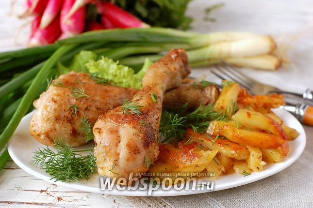 Фото Картофель с курицей в мультиварке
