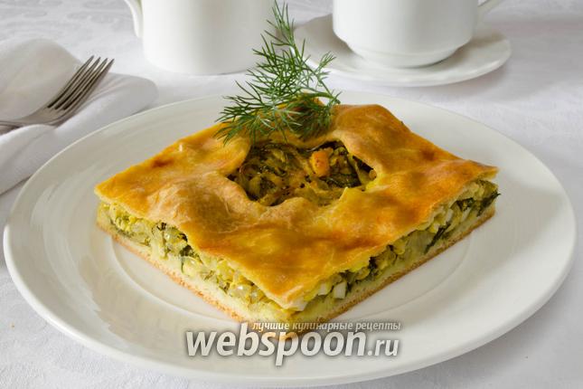 Фото Пирог с луком и яйцом