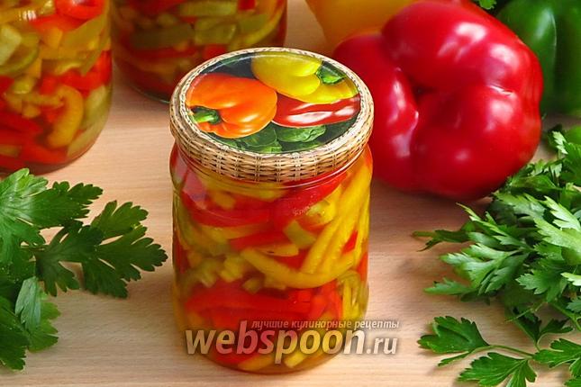 Фото Соломка из сладкого перца в медовом маринаде