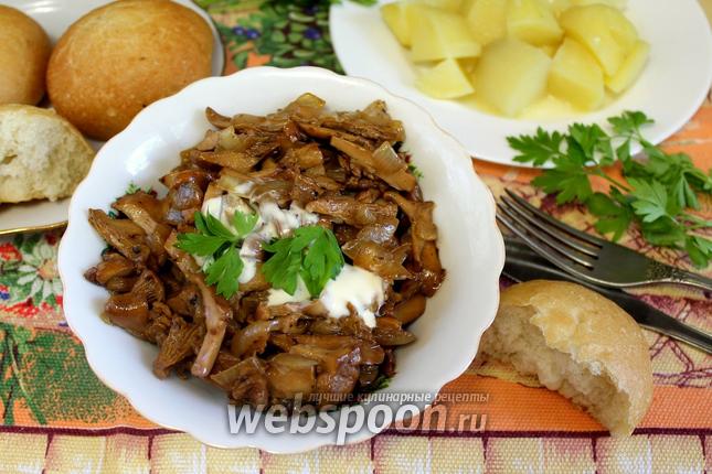 Фото Лисички со сливками жареные