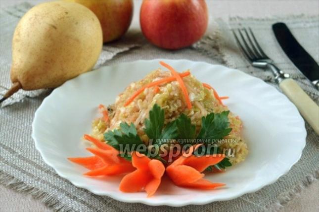 Фото Салат из пекинской капусты с фруктами