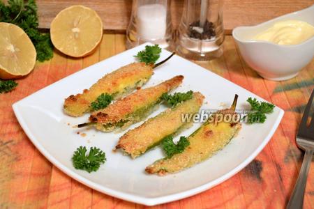 Фото рецепта Острый перец с сыром в панировке