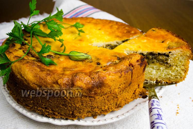 Фото Амишский пирог с начинкой из лука и мака
