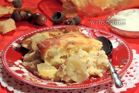 Фото рецепта Ауфлауф с фруктами и творогом