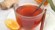 Фото рецепта Чайный коктейль с клюквой, ромашкой и имбирём