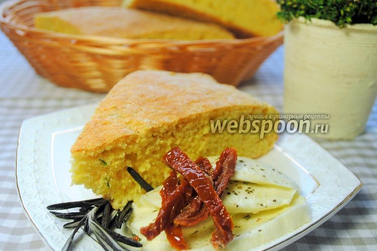Фото Кукурузный хлеб с зелёным луком