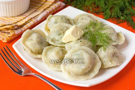 Фото рецепта Пельмени из свинины с укропом