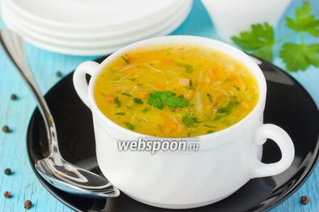 Фото рецепта Капустняк с курицей и пшеном