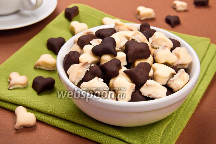 Рецепт Печенье «Шоколадные сердечки»