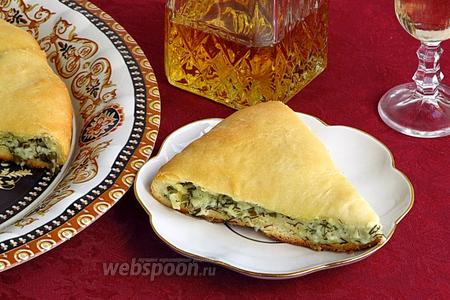 Фото рецепта Осетинский пирог с сыром и зеленью