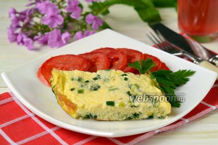Фото рецепта Фриттата со шпинатом в мультиварке