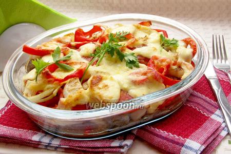 Фото рецепта Фрикадельки с овощами в духовке