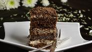 Фото рецепта Бисквитное шоколадное пирожное