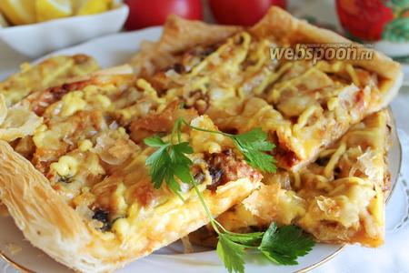 Фото рецепта Слоёный пирог с кабачками