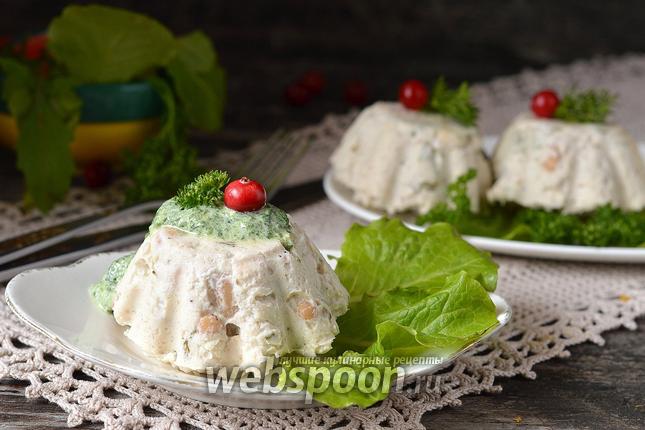 Фото Белковый куриный мусс с фасолью в мультиварке