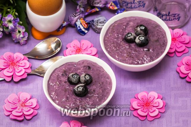 Фото Овсяная каша с черникой