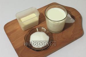 Для приготовления каши в мультиварке нам понадобятся крупа манная, молоко, вода, соль, сахар и сливочное масло.