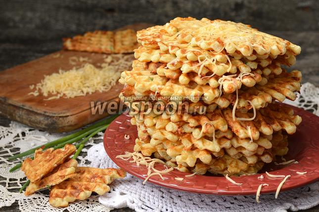 Фото Вафли с овсяными хлопьями и сыром