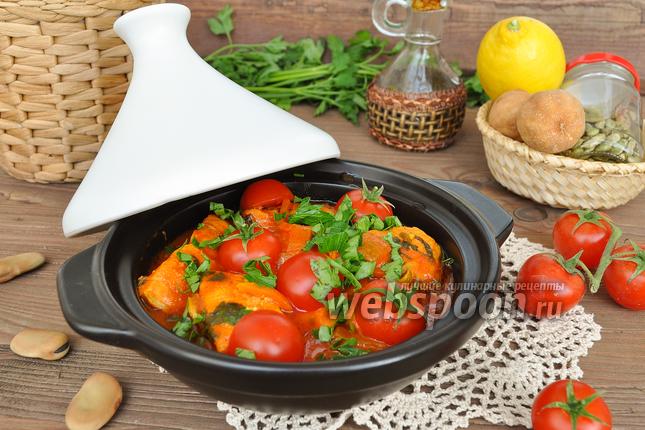 Фото Тажин из рыбы с конскими бобами