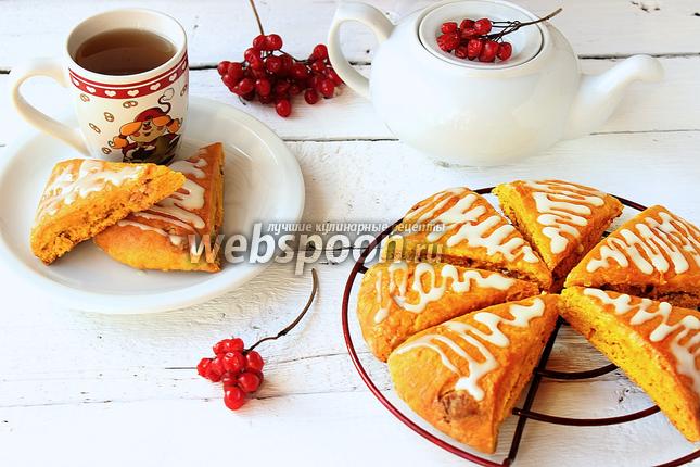 Фото Тыквенные сконы с белым шоколадом